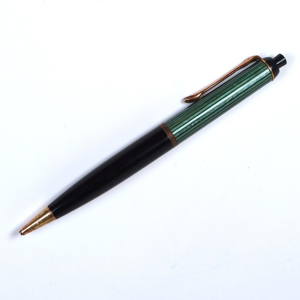 Vintage Pelikan 350 Mechanical Pencil Green Black Striped Germany 50s TLC